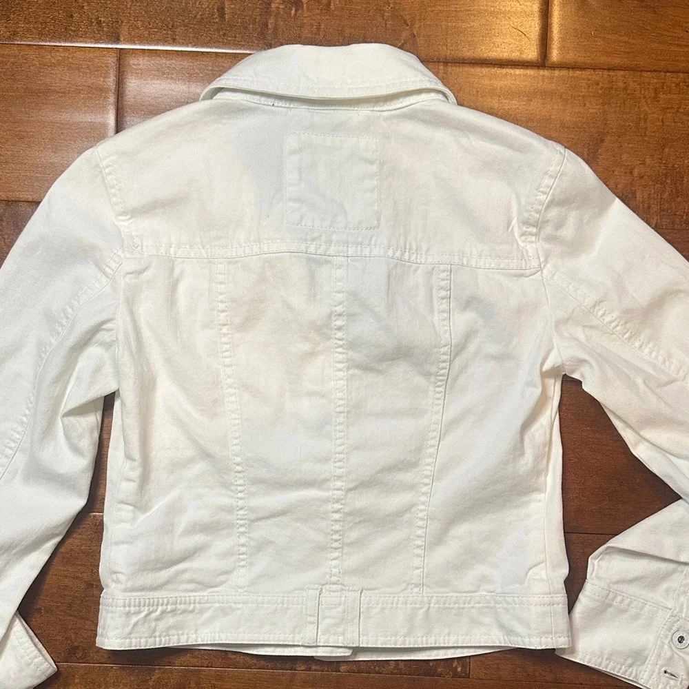 LOFT White Cotton Denim Jacket - Picture 4 of 5